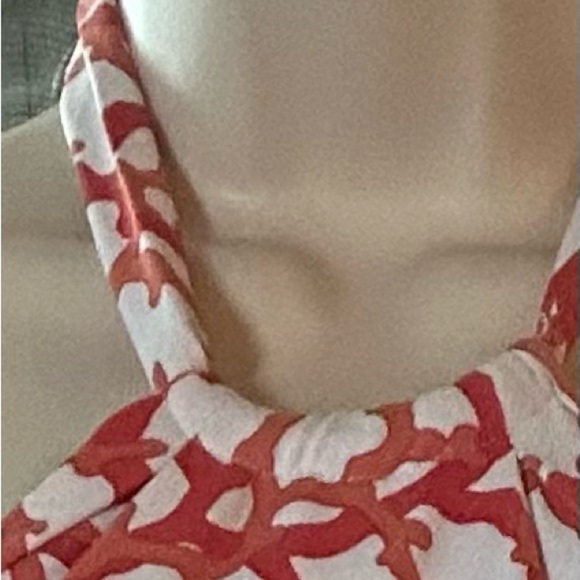 Coral Print J McLaughlin Halter Neck Top - Picture 5 of 9
